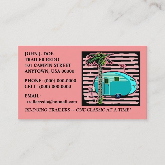 TARJETA DE VISITA ¡TARJETAS DE VISITA CONSERVADAS DE LOS REMOLQUES (Anverso)