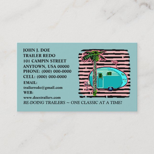 TARJETA DE VISITA ¡TARJETAS DE VISITA CONSERVADAS DE LOS REMOLQUES (Anverso)