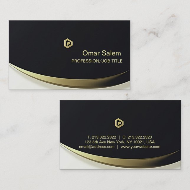 Tarjeta De Visita "Tarjetas de visita de lujo que combinan lujo y mo (Anverso / Reverso)