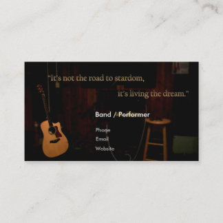 Tarjeta De Visita ¡Tarjetas de visita del músico/de la banda!