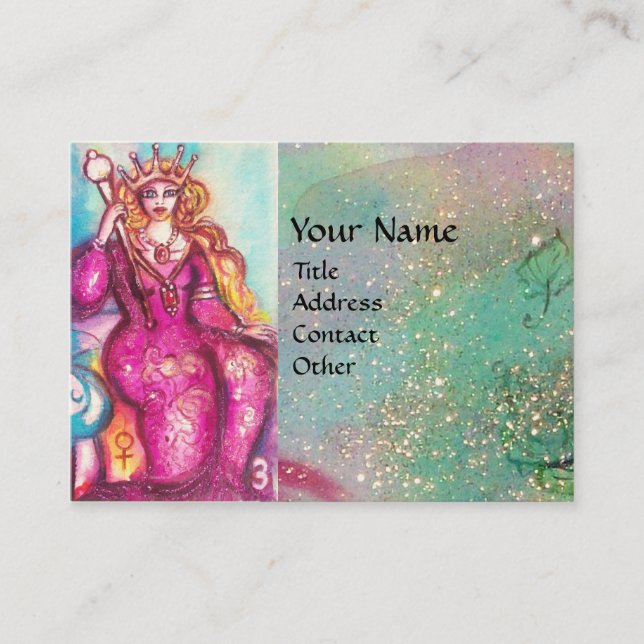 TARJETA DE VISITA TAROS DE LAS SOMBRAS PERDIDAS / EL EMPRESS (Anverso)