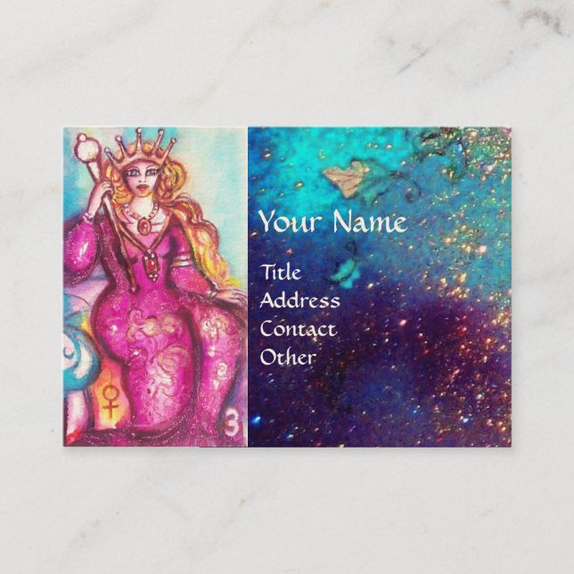 TARJETA DE VISITA TAROS DE LAS SOMBRAS PERDIDAS / EL EMPRESS (Anverso)