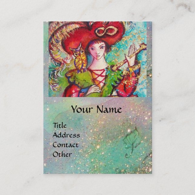 TARJETA DE VISITA TAROS DE LAS SOMBRAS PERDIDAS / EL MAGICIANO (Anverso)