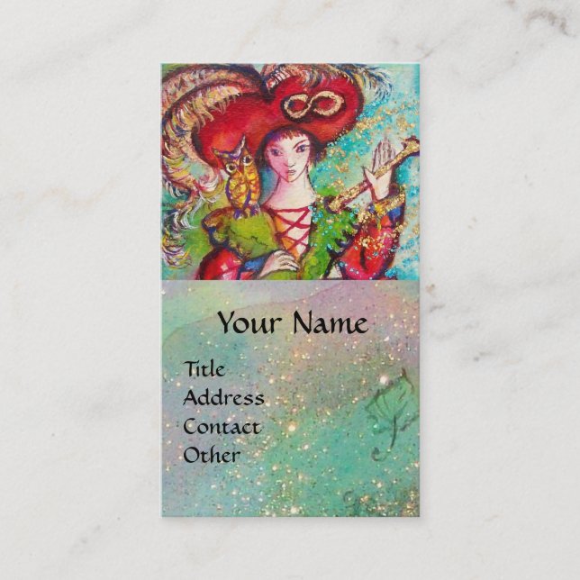 TARJETA DE VISITA TAROS DE LAS SOMBRAS PERDIDAS / EL MAGICIANO (Anverso)