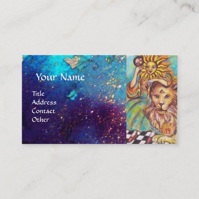 TARJETA DE VISITA TAROS DE LAS SOMBRAS PERDIDAS / EL SOL (Anverso)