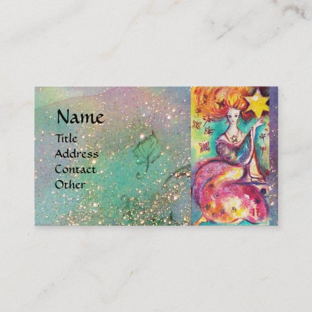 TARJETA DE VISITA TAROS DE LAS SOMBRAS PERDIDAS / LA ESTRELLA (Anverso)