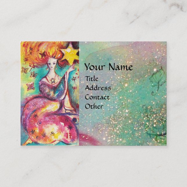 TARJETA DE VISITA TAROS DE LAS SOMBRAS PERDIDAS / LA ESTRELLA (Anverso)