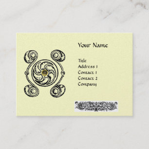 Tarjeta De Visita TAROT 2 papel metálico de oro