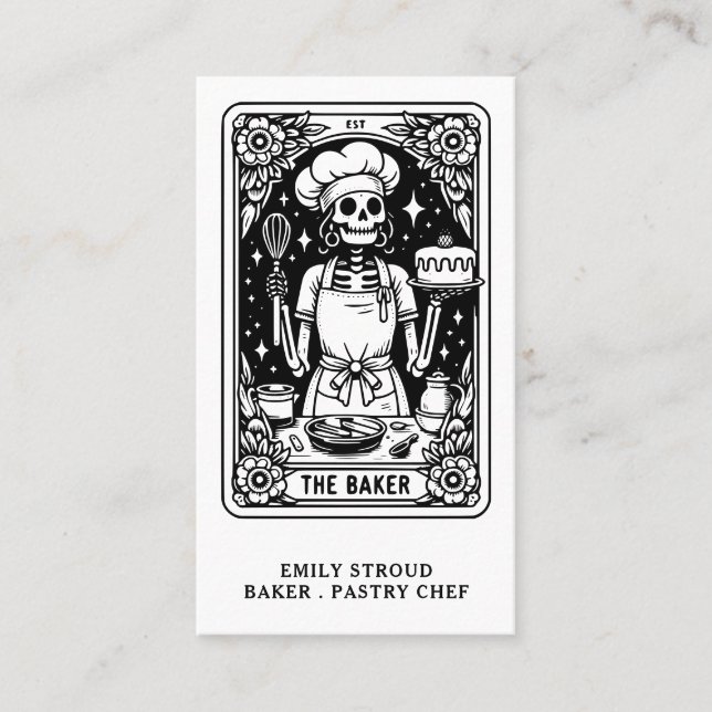 Tarjeta De Visita Tarot Baker Business Card (Anverso)
