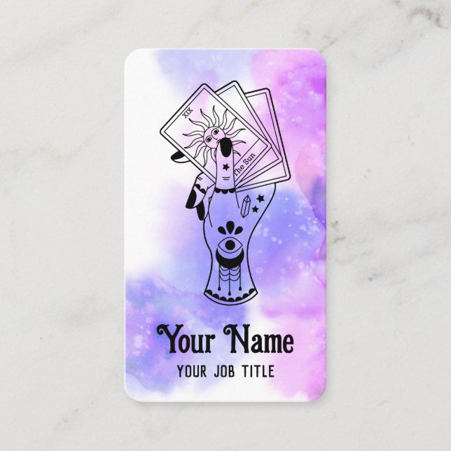 Tarjeta De Visita Tarot Card Reader Psychic Spiritual Business Card (Anverso)