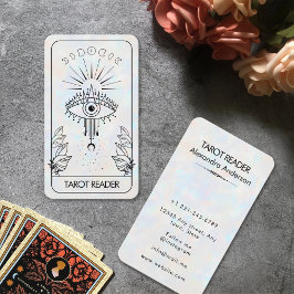 Tarjeta De Visita Tarot Celestial Mistical Evil Holographic
