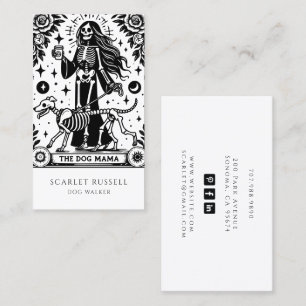 Tarjeta de visita Tarot Dog Walker Mascota Sitter