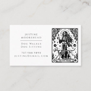 Tarjeta de visita Tarot Dog Walker Mascota Sitter