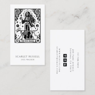 Tarjeta de visita Tarot Dog Walker Mascota Sitter