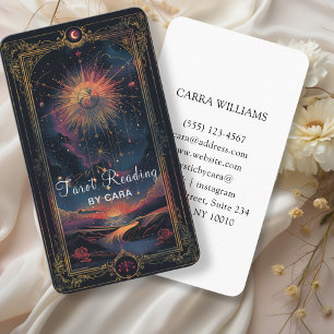 Tarjeta De Visita Tarot, Mystic Purple Gold