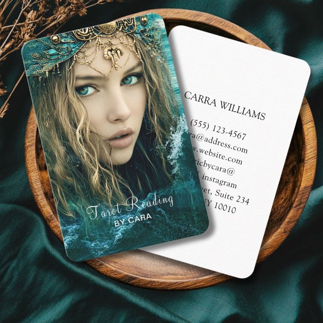 Tarjeta De Visita Tarot, Mystic Woman (Tarot, Mystic Woman Business Card. Perfect for Tarot Reader, Energy Reader and more. )