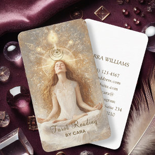 Tarjeta De Visita Tarot, Mystic Wye Moon Gold