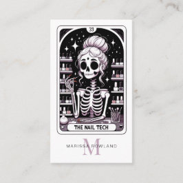 Tarjeta De Visita Tarot Nail Technician Monogrammed Business Card
