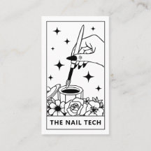 Tarot Nail Technician Nail Art Business Card