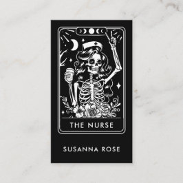 Tarjeta De Visita Tarot Nurse Black