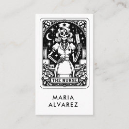 Tarjeta De Visita Tarot Nurse Black Business Card