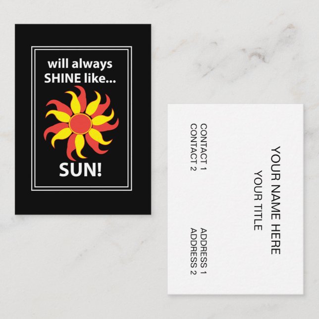 Tarjeta De Visita Tarot Sol Tarot Místico (Anverso / Reverso)