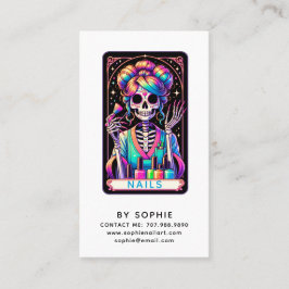 Tarjeta De Visita Tarot Theme Nail Tech Nail Art Business Card