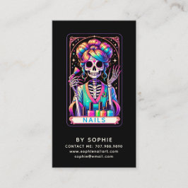 Tarjeta De Visita Tarot Theme Nail Tech Nail Art Business Card