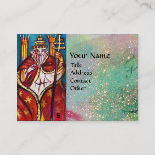 TARJETA DE VISITA TAROTAS DE LAS SOMBRAS PERDIDAS / EL PAPA