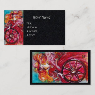 Tarjeta De Visita TAROTES DE SOMBRAS PERDIDAS Rueda De Fortune Black