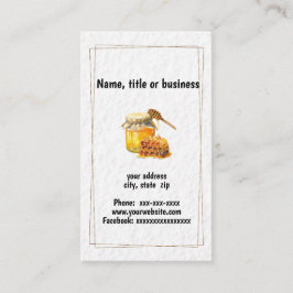 Tarjeta De Visita Tarro de miel y cometa de miel
