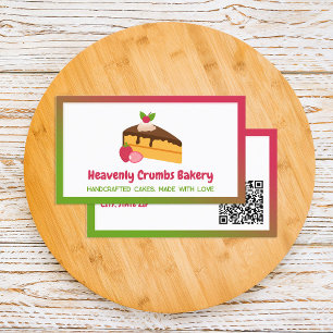 Tarjeta De Visita Tarta Casera QR Personalizado