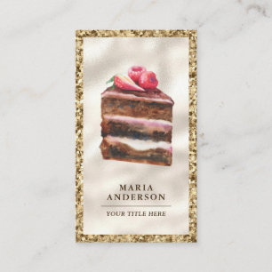 Tarjeta De Visita Tarta De Chocolate De Fresa Pastelero Panadería