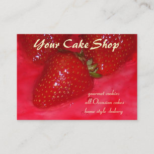 Tarjeta De Visita tarta de fresa