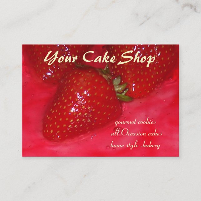 Tarjeta De Visita tarta de fresa (Anverso)