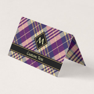 Tarjeta De Visita Tartan púrpura, dorado y azul