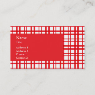 Tarjeta De Visita Tartán rojo