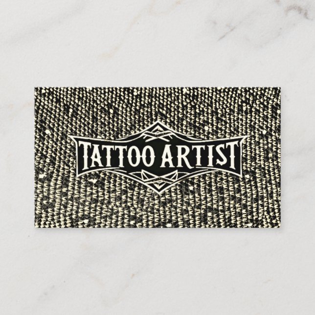 Tarjeta De Visita Tattoo Artist Body Art Salon Shop Profesional (Anverso)