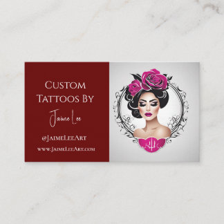 Tarjeta de visita Tattoo de personalizado