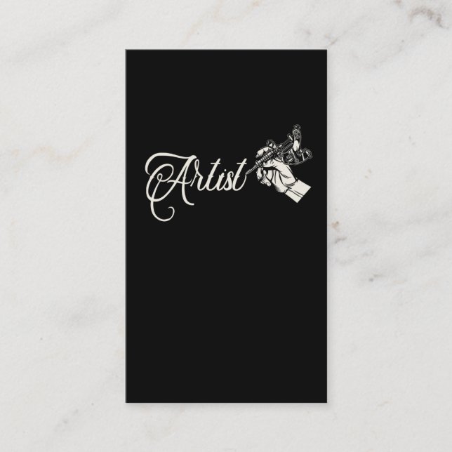 Tarjeta De Visita Tattoo Pen Artista de tatuaje de tinta (Anverso)
