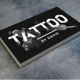 Tarjeta De Visita Tattoo Shop Tattoo Gun Profesional Tattoo Artista