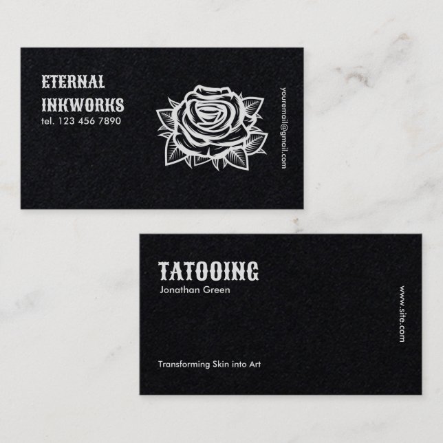 Tarjeta De Visita Tattoo Studio (Anverso / Reverso)
