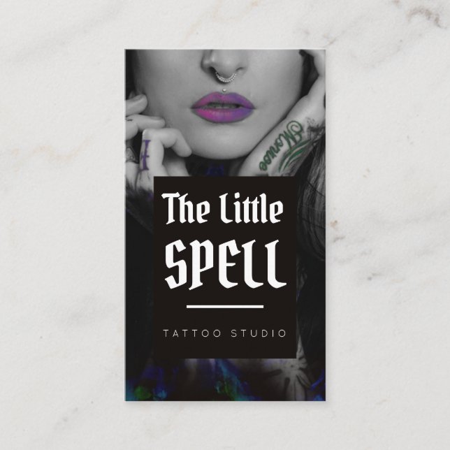 Tarjeta De Visita Tattoo Studio / Tattoo Artista (Anverso)