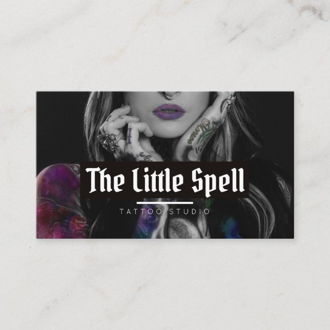 Tarjeta De Visita Tattoo Studio / Tattoo Artista (Anverso)
