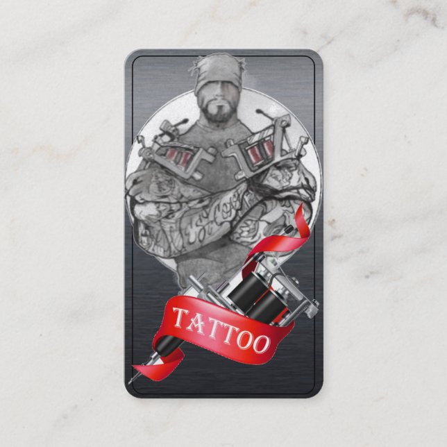 Tarjeta De Visita Tattoo Template Business Car (Anverso)