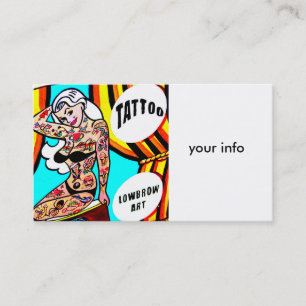 tarjeta de visita tatuada blonde de la señora