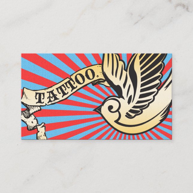 Tarjeta De Visita tatuaje de chispa 2 (Anverso)