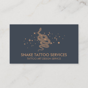 Tarjeta De Visita Tatuaje de serpiente de moda