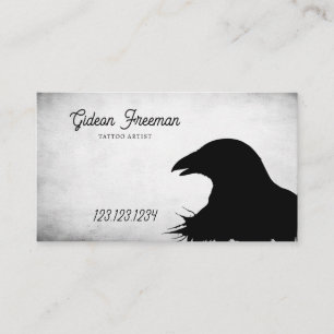 Tarjeta De Visita Tatuaje de silueta de cuerdas blancas y negras