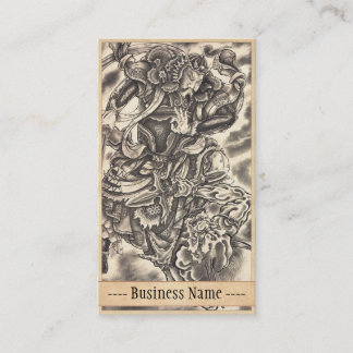 Tarjeta De Visita Tatuaje japonés de la lucha del demonio del